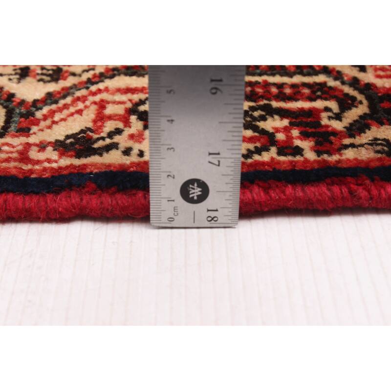 ECARPETGALLERY Hand-knotted Andelz Red Wool Rug - 3'5 x 9'7