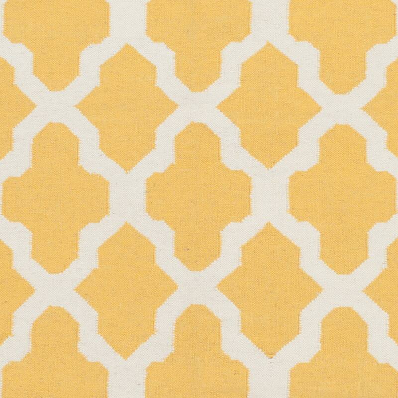Hand-Woven Ashley Lattice Reverisble Flatweave Wool Area Rug - 5' x 8'