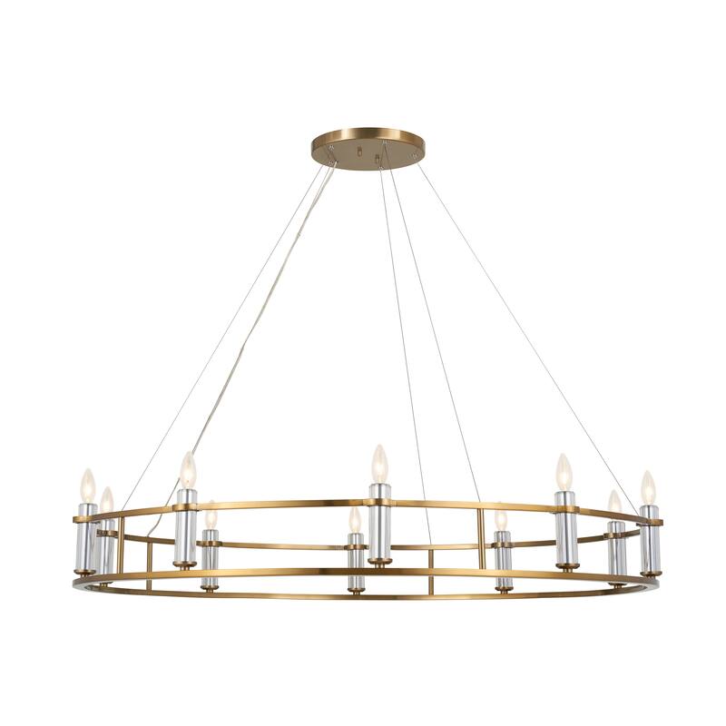 Kichler Lighting Rosalind 10-Light Brushed Natural Brass Chandelier