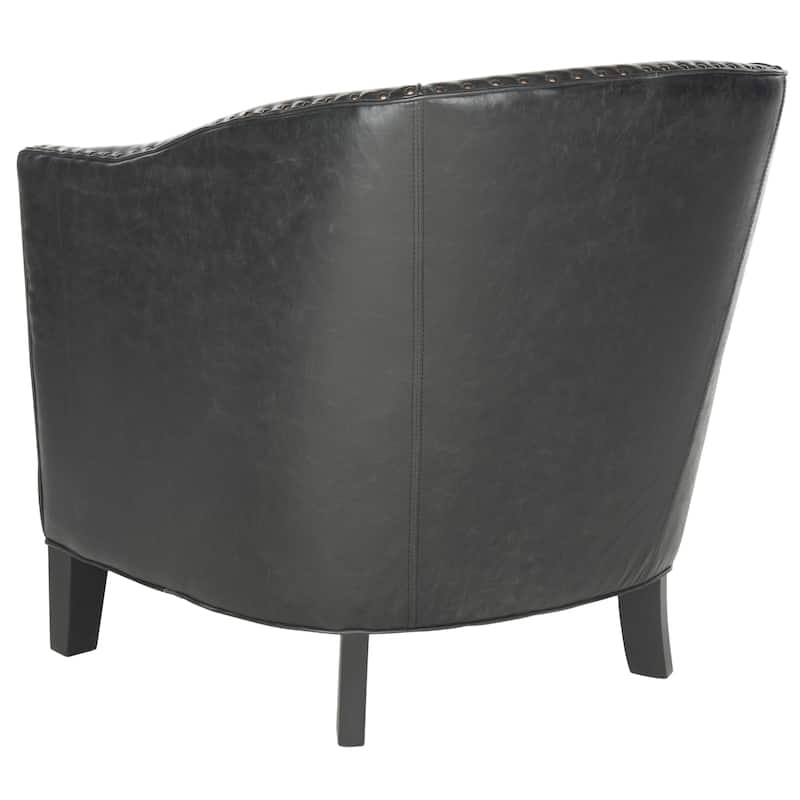 SAFAVIEH Lyra Antique Black Club Chair - 28.9" x 31.3" x 30.3" - 29Wx31Dx30H