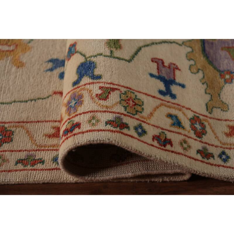 All-Over Floral Oushak Oriental Large Area Rug Handmade Wool Carpet - 11'10" x 14'9"