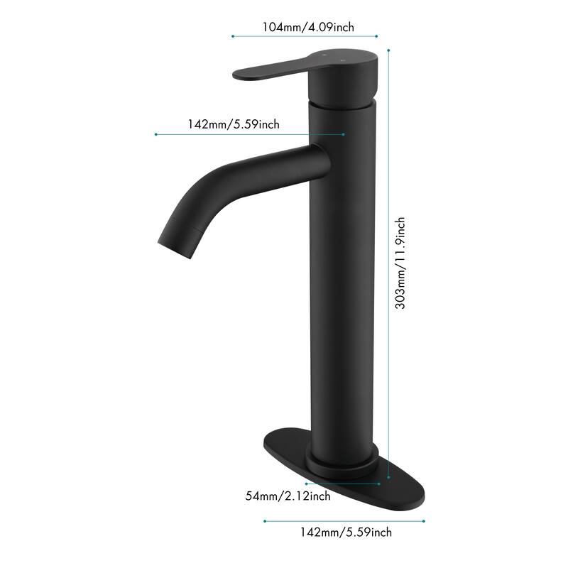 Modern Single Handle Bathroom Sink Faucet with Controls for Water Flow Speed and Temperature, Easy Clean