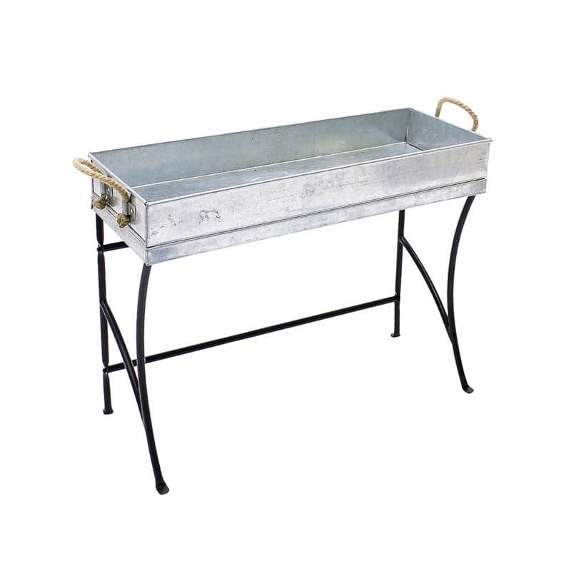 Achla Designs Stylish Trestle Indoor Outdoor Plant Stand, 22 Inch Tall, Black Powder Coat Finish