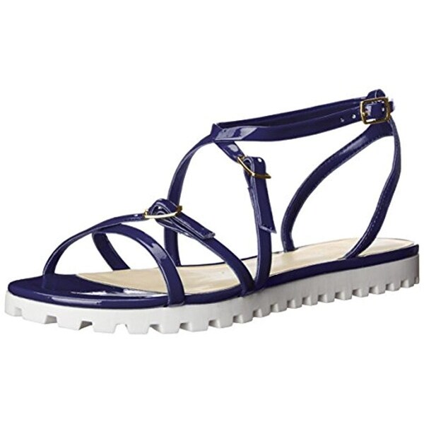 Nine West Womens Sharri Flat Sandals Strappy Slingback