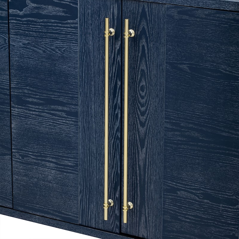 Wood Traditional Style Sideboard with Adjustable Shelves