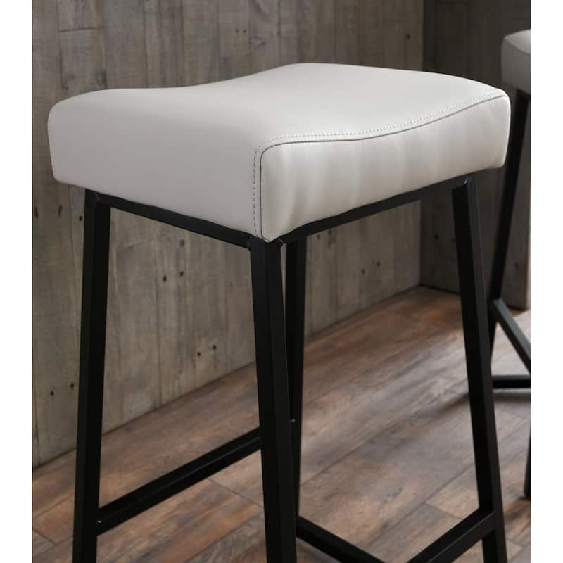 Amber 26" Counter Stool Beige (Set of 2) by Kosas Home - Seat height 26"