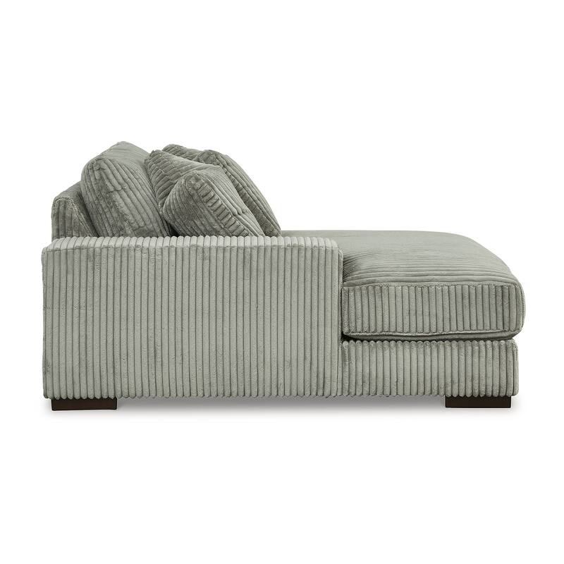 Signature Design by Ashley Lindyn Gray 3-Piece Sectional with Double Chaise - 141" W x 70" D x 38" H