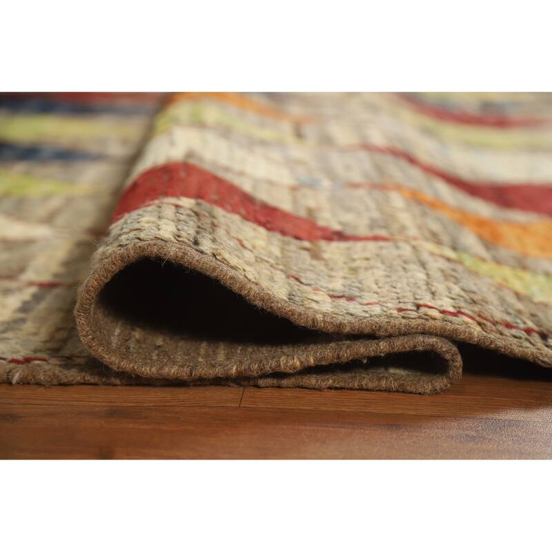 Trellis Geometric Moroccan Oriental Rug Hand-Knotted Wool Carpet - 5'0" x 6'7"