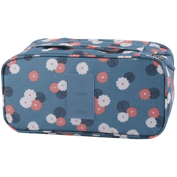 Flower Pattern Zippered Drawer Dividers Underwear Bra Organizer Storage Bag  Blue - Blue Flower - Bed Bath & Beyond - 17584492