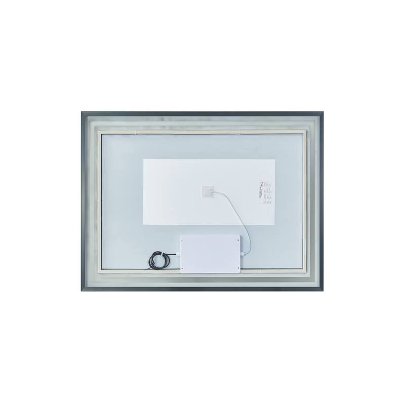 24" Rectangular LED Lighted Accent Bathroom/Vanity Wall Mirror - 24