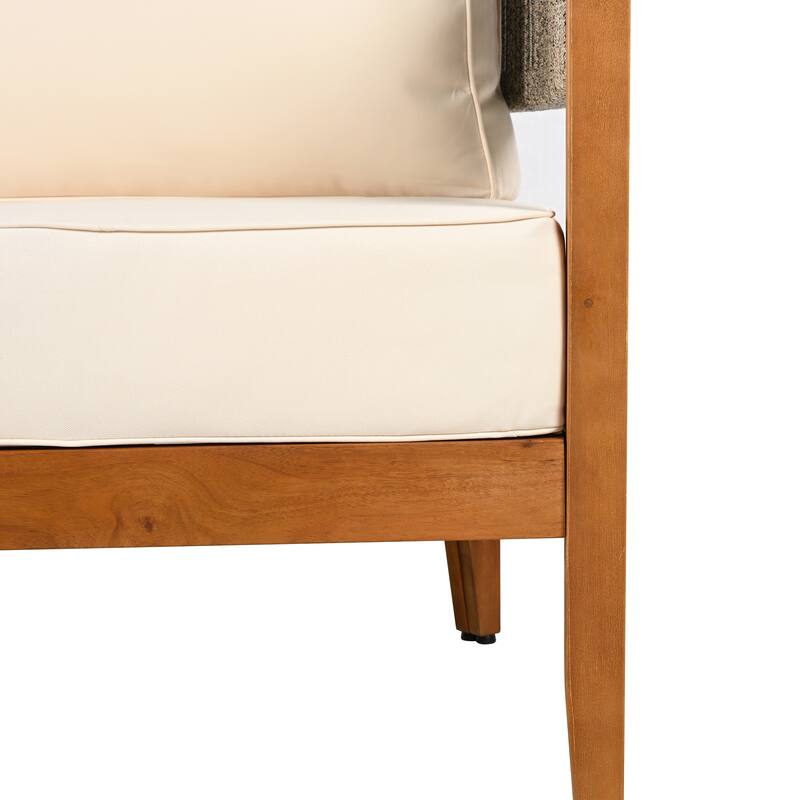 Christopher Knight Home - Zelphius Outdoor Acacia Wood Loveseat with Table
