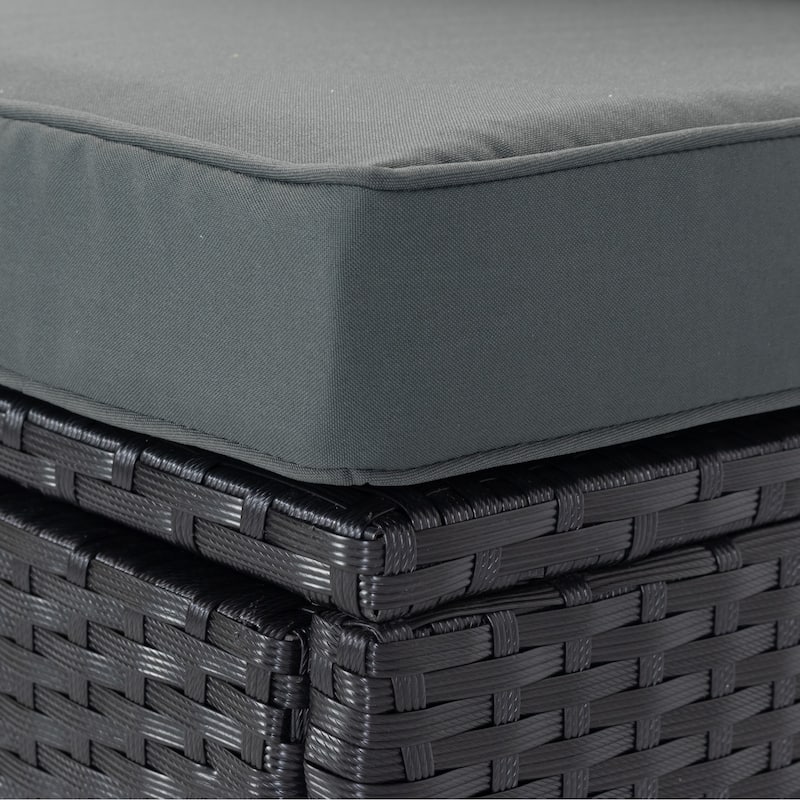 Black AllWeather Wicker Sofa Set Bed Bath & Beyond 40289003