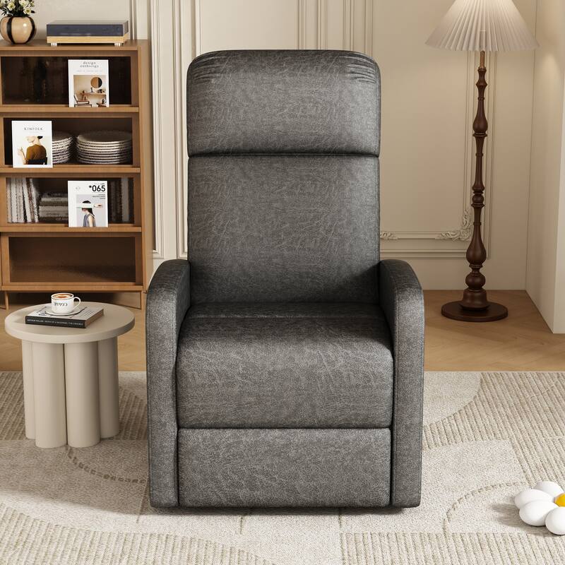 Roomfitters Modern Manual Recliner Chair with Adjustable Backrest, Home Theater Seating