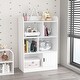 preview thumbnail 4 of 7, Kids Bookcase, Bookshelf with 6 Compartments, Freestanding Shelves for Bedroom, Living Room, Office, Closet, School in White