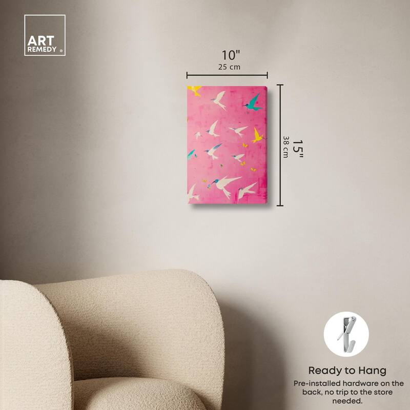 Soaring Sorbet Canvas by Art Remedy, Gallery Wrapped