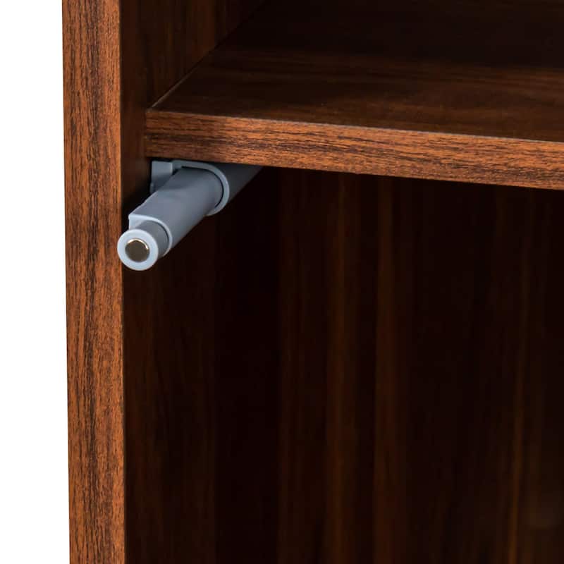 Rossetta 5-Tier Curio Display Cabinet with Glass Doors and Built-In LED Lights