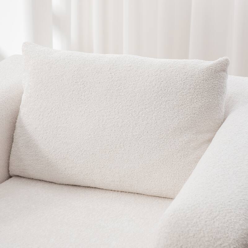 40" Convertible Chenille Floor Sofa Bed, Foldable Boneless Mattress Cloud Single Couch Lounge Chair with Armrest & Pillow