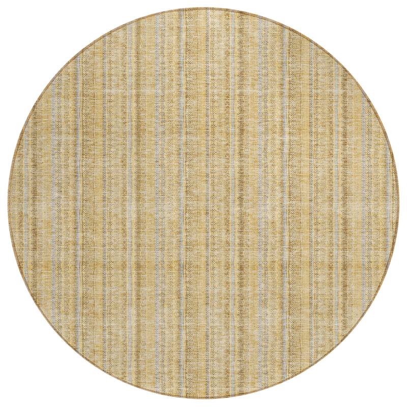 Machine Washable Indoor/ Outdoor Stripe Chantille Rug