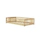 preview thumbnail 123 of 173, Toddler Floor Bed with Fence and Door, Montessori Platform Floorbed with Safety Guardrails for Children Boys Girls Kids Playroom