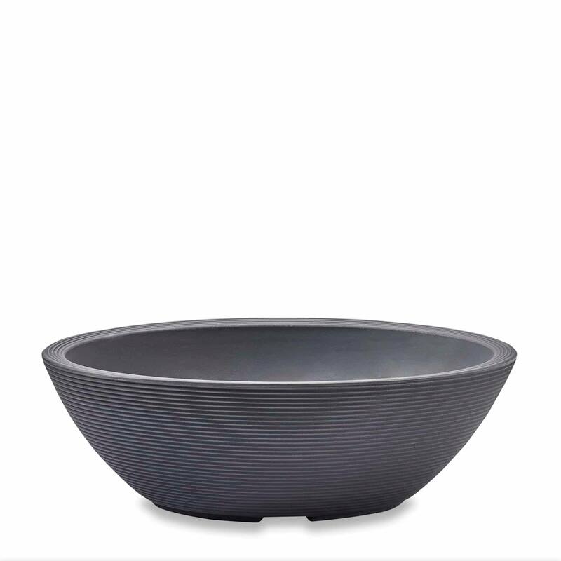 Delano Indoor Outdoor Oval-shaped Planter Bowl - 30 in - Slate