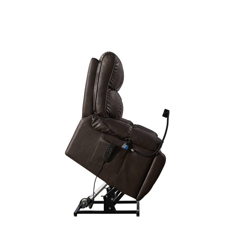 Power Lift Recliner Chair with Dual OKIN Motors, Infinite Position, Massage and Heat, Cup Holders