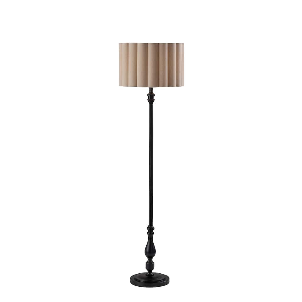 Claret Floor Lamp - Black Wood