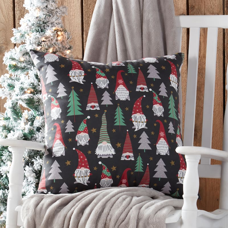 Gnome Holiday Throw Pillow