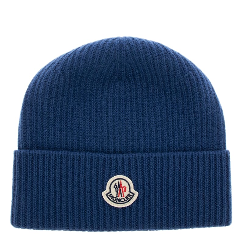 Moncler Cashmere Wool Beanie - Sky Blue