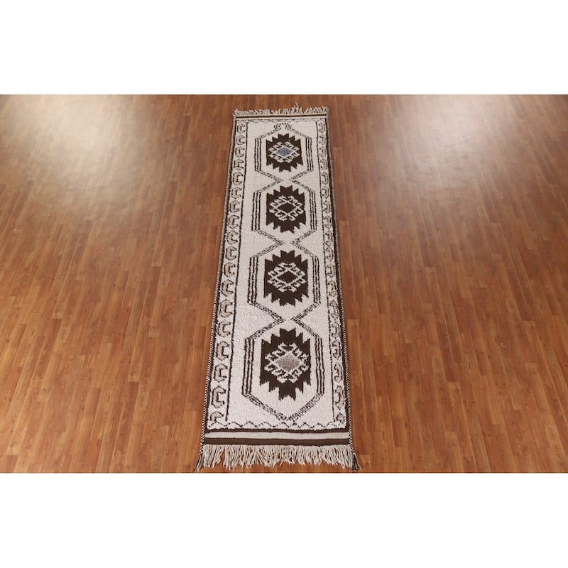 Anatolian Runner Rug Handmade Turkish Wool Carpet - 3'2"x 11'4"