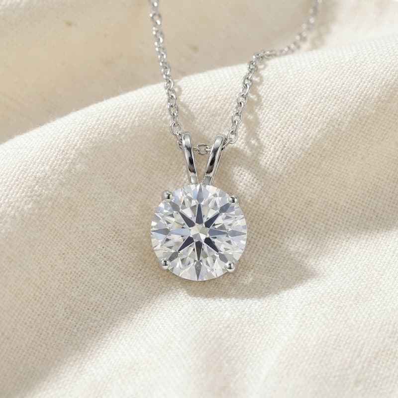 Bliss Diamond Certified 3.00Ct Diamond Pendant White Gold Lab Grown Necklace