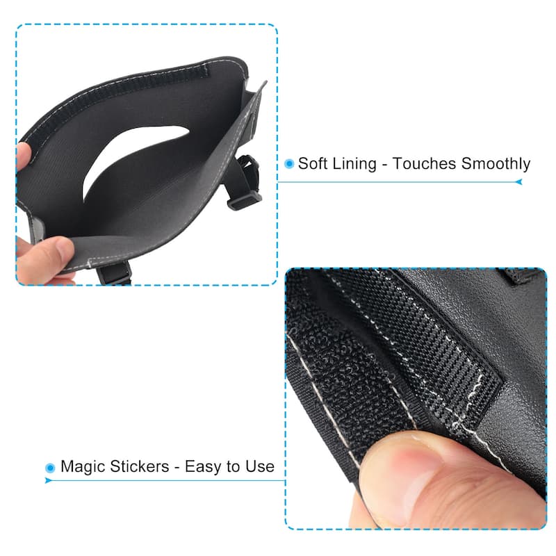 Car Tissue Holder, PU Leather Napkin Dispenser with Elastic Strap - 23.5x13x2cm