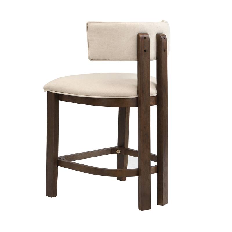 Christopher Knight Home - Dovey Contemporary Upholstered 26-Inch Counter Stool Set of 2 with Rubberwood Frame