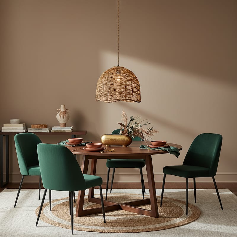 Nami 1-Light Rattan Dome Pendant, Japandi Boho - Handwoven - 16" Wide