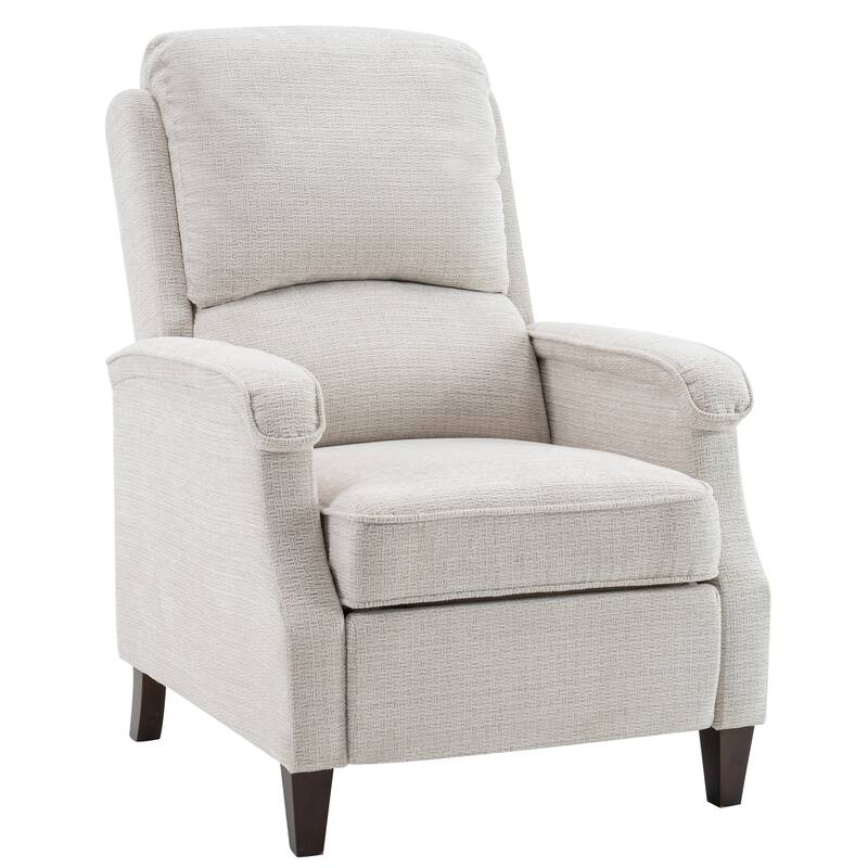 Push-Back Upholstered Recliner with Thickened Seat Cushion Backrest
