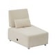 preview thumbnail 4 of 3, Uphlostery Armless Accent Chair Lounge Chair Beige for Living Bedroom