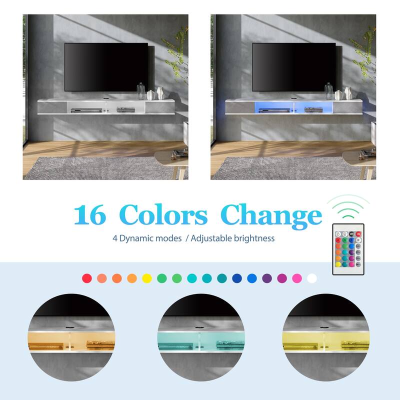 70 inch Floating TV Shelf for Wall, Entertainment Center for Living Room