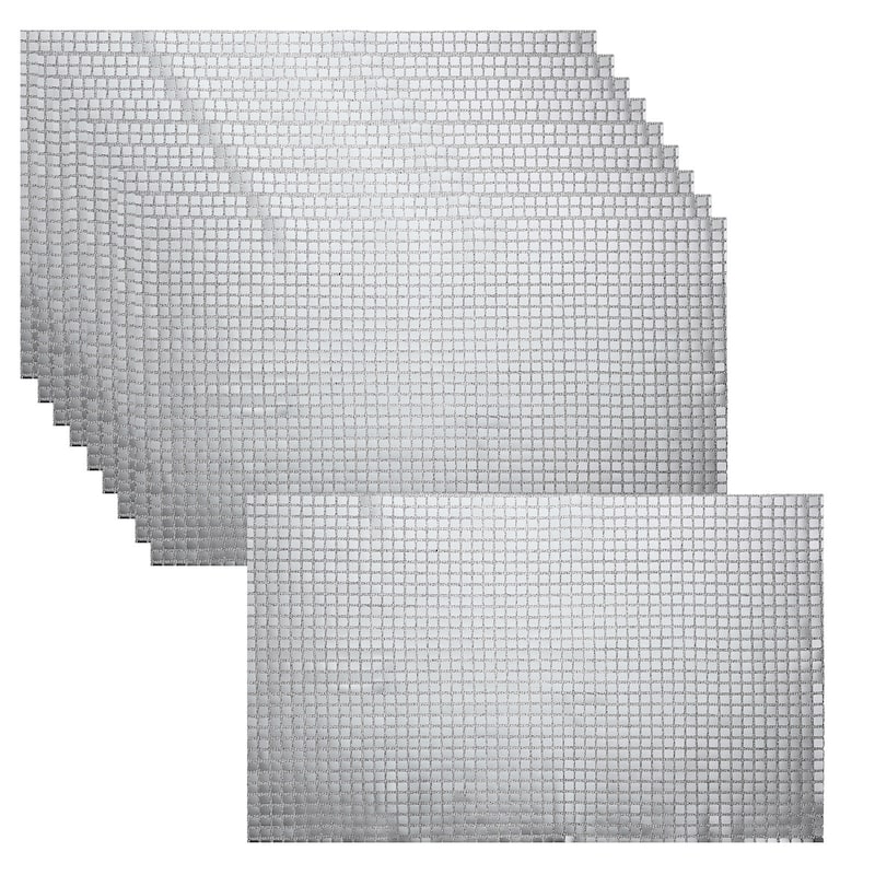 10pcs 11.8" x 17.7" Shiny Mirror Placemats Disco Table Place Mats