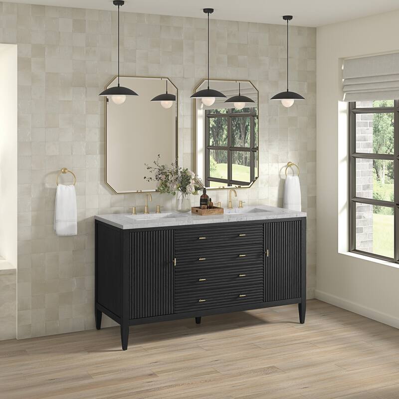 James Martin Vanities 485-V60D-3EJP Myrrin 60" Double Basin Wood