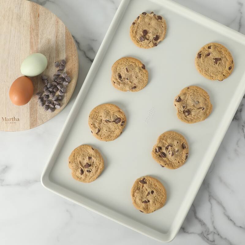Martha Stewart Gallen 10 Piece Baking Pans Ceramic PFA Free Non Toxic Non Stick Bakeware Set