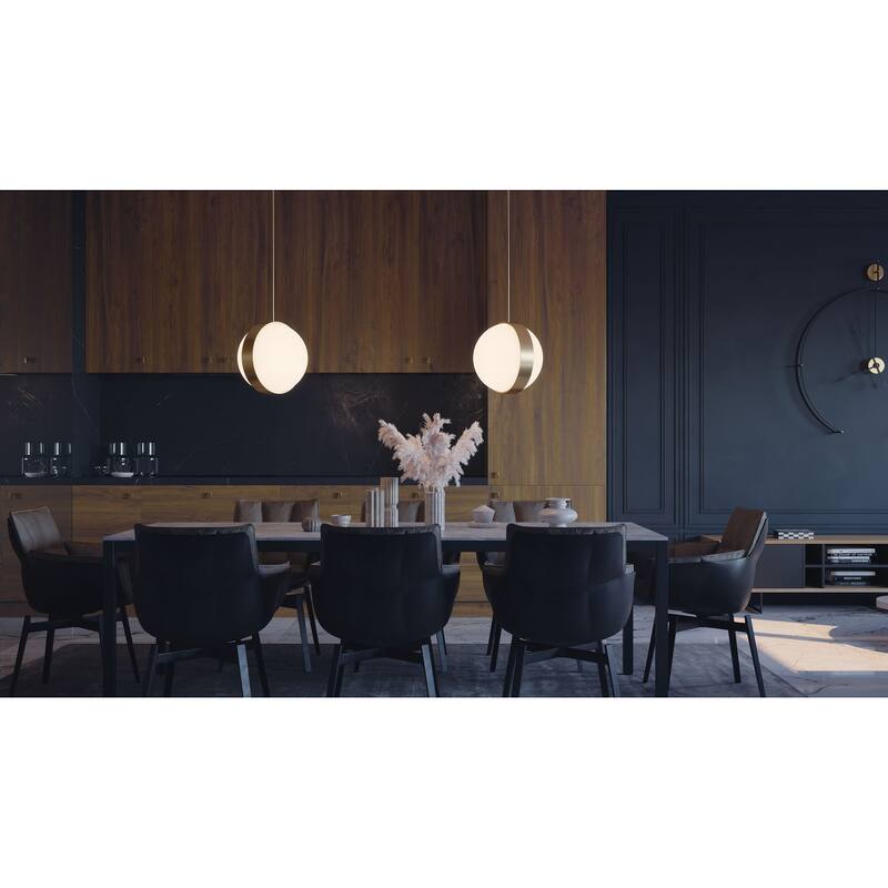 AFX Verona LED Pendant - Light Antique Brass - 13"