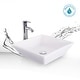 preview thumbnail 41 of 39, 24" Bathroom Vanity Set Tempered Glass/ Ceramics Sink Combo Wall Mounted Natural Cabinet Faucet Drain Mirror