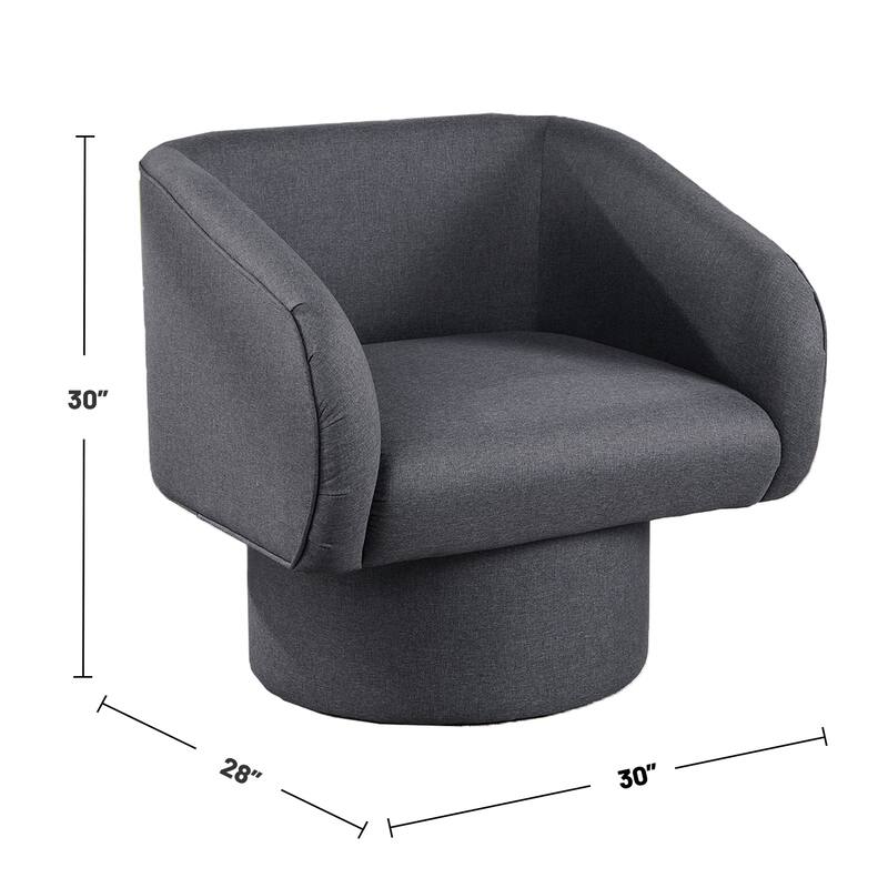 Swivel Accent Chair with Round Base