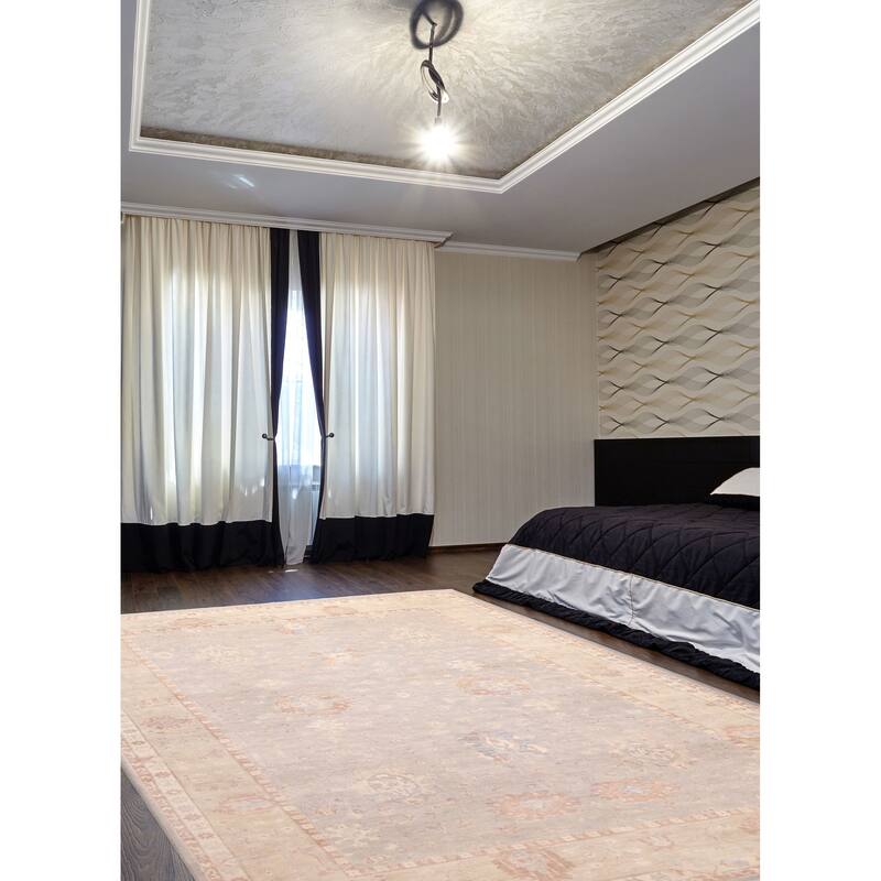 ECARPETGALLERY Hand-knotted Finest Oushak Grey Wool Rug - 10'0 x 14'0