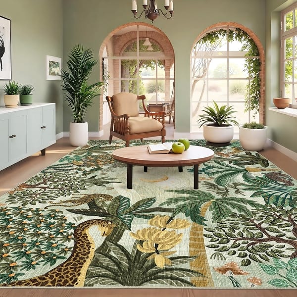 Garvee Midnight Jungle Animal Area Rug - Bed Bath & Beyond - 43143035