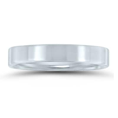 4mm Flat Comfort Fit Wedding Band in 950 Platinum