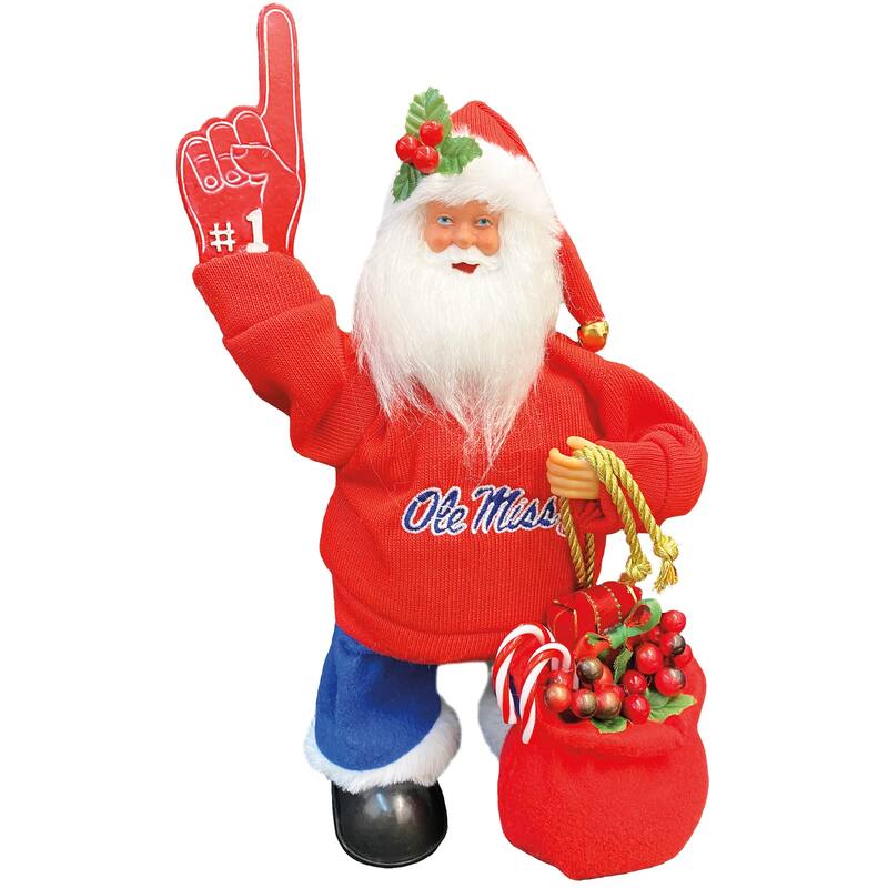 NCAA 12" Mississippi Animated/Musical Santa