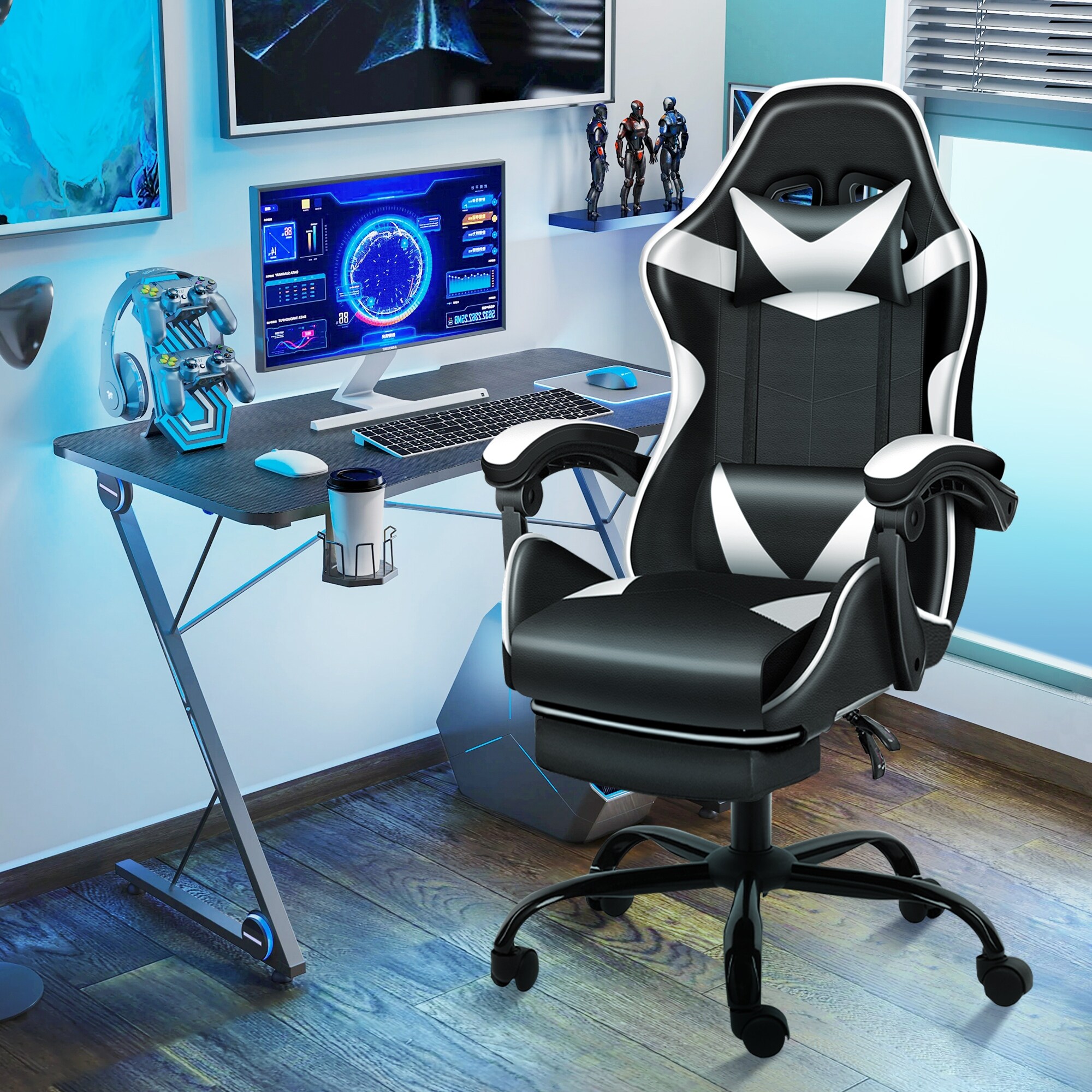 GZMR Orange Ergonomic High Back Racer Style PC Gaming Chair - Bed Bath &  Beyond - 33808056