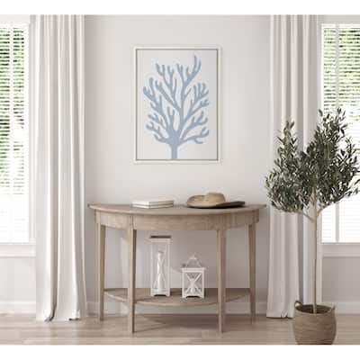 Kate and Laurel Coral Ocean Blue Frame Canvas by Creative Bunch Studio