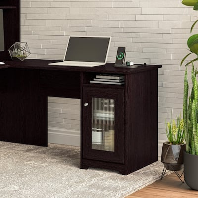 Bush Furniture Cabot Desk Return with Storage for Home Office Desk
