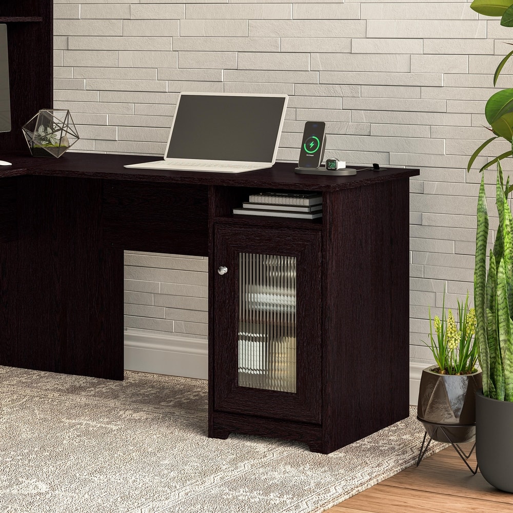 Bush Furniture Cabot Desk Return with Storage for Home Office Desk
